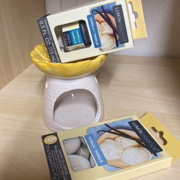 OIL‎ WARMER 🌻 with vanilla scented tea lights - Picture 2 of 2